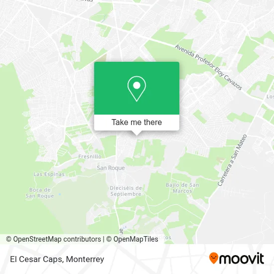 El Cesar Caps map