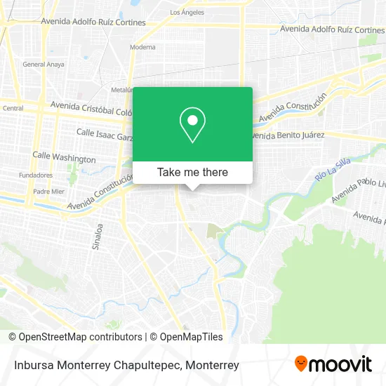 Inbursa Monterrey Chapultepec map