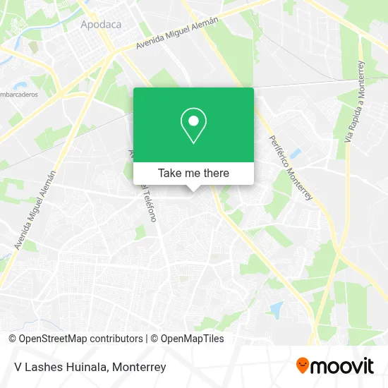 V Lashes Huinala map