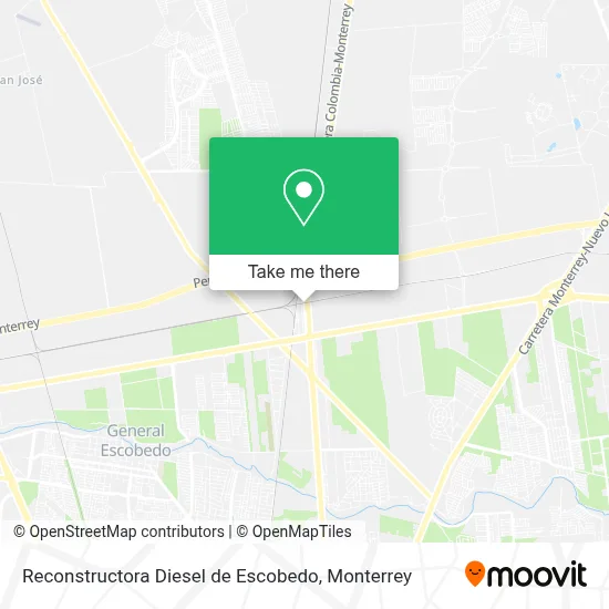Reconstructora Diesel de Escobedo map