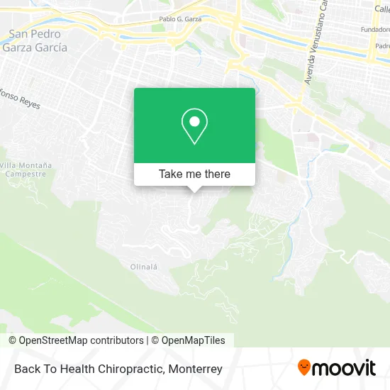 Back To Health Chiropractic map