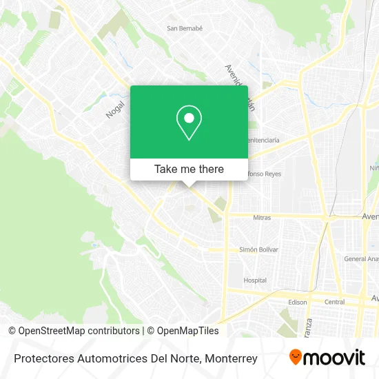Protectores Automotrices Del Norte map