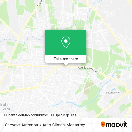 Carways Automotriz Auto-Climas map