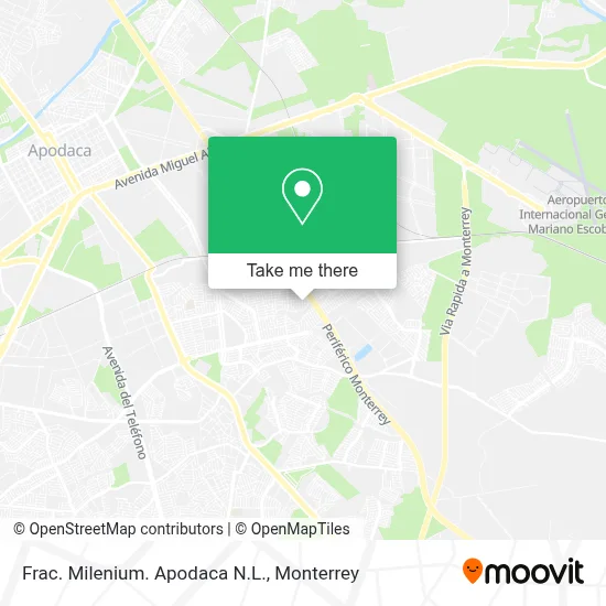 Frac. Milenium. Apodaca N.L. map