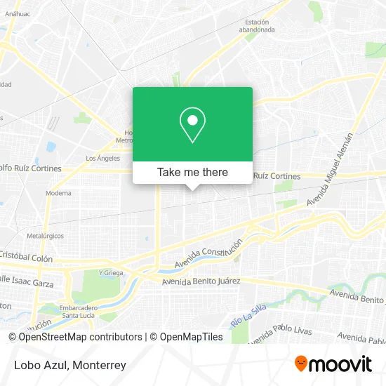 Lobo Azul map