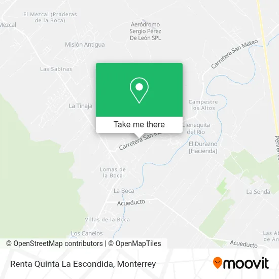 Renta Quinta La Escondida map