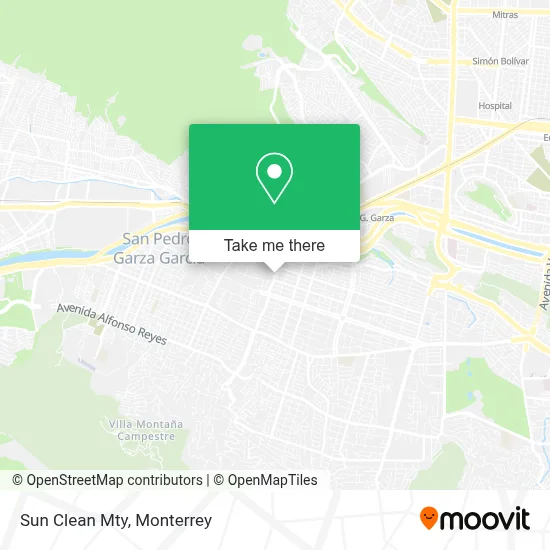 Sun Clean Mty map