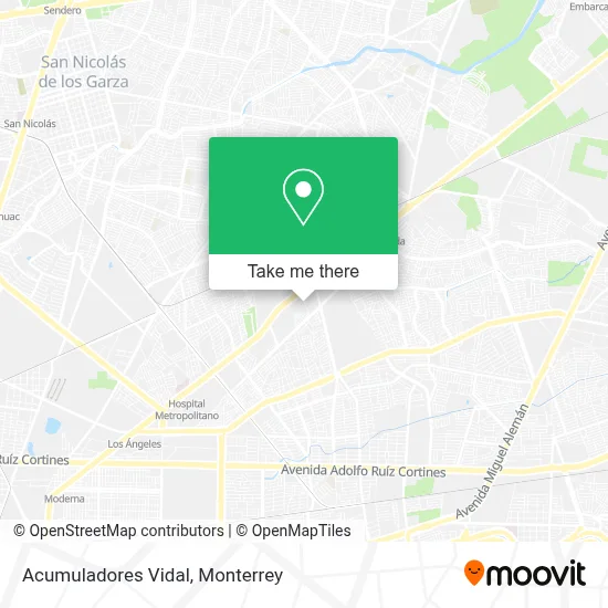 Acumuladores Vidal map