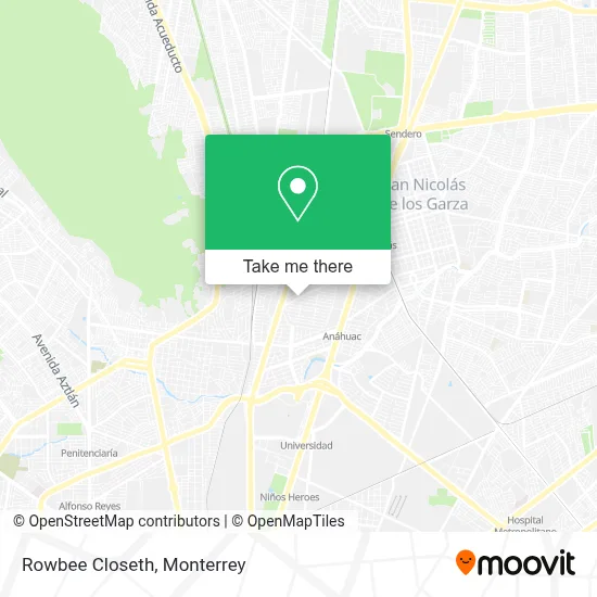 Rowbee Closeth map