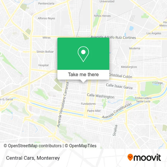 Central Cars map