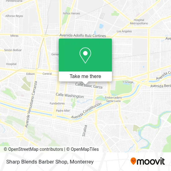 Sharp Blends Barber Shop map