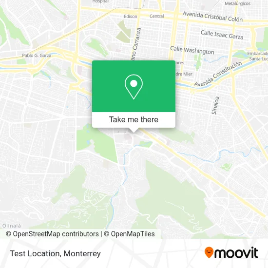 Test Location map