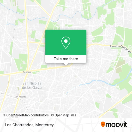 Los Chorreados map