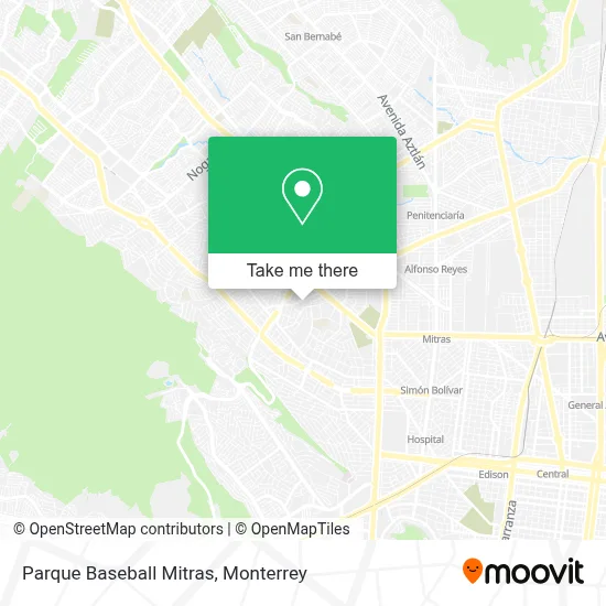 Parque Baseball Mitras map