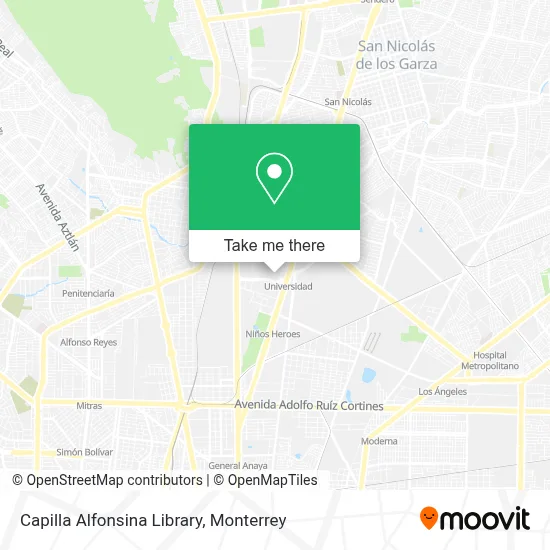 Capilla Alfonsina Library map