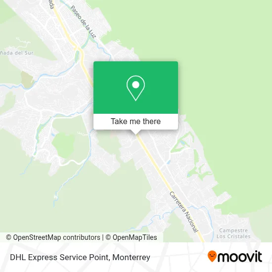 DHL Express Service Point map