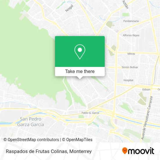 Raspados de Frutas Colinas map
