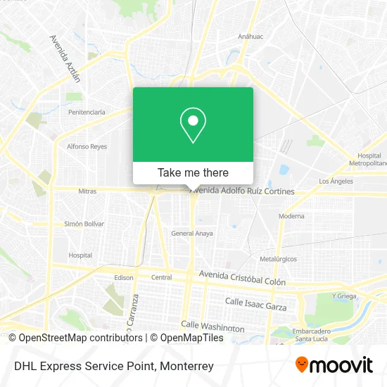 DHL Express Service Point map