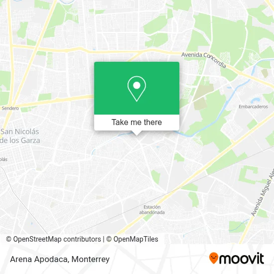 Arena Apodaca map