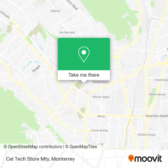 Cel Tech Store Mty map