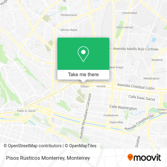 Pisos Rusticos Monterrey map
