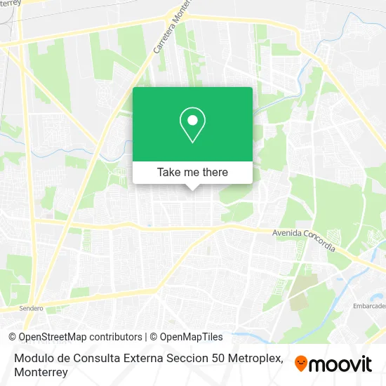 Modulo de Consulta Externa Seccion 50 Metroplex map