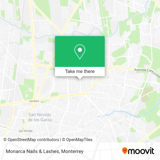 Monarca Nails & Lashes map