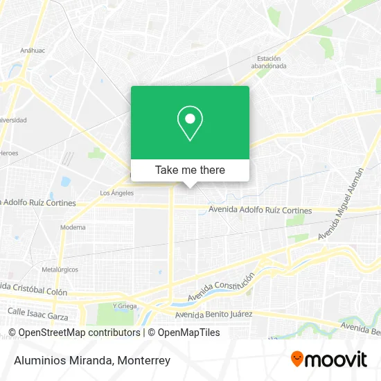 Aluminios Miranda map