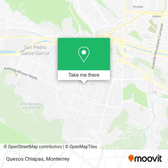 Quesos Chiapas map