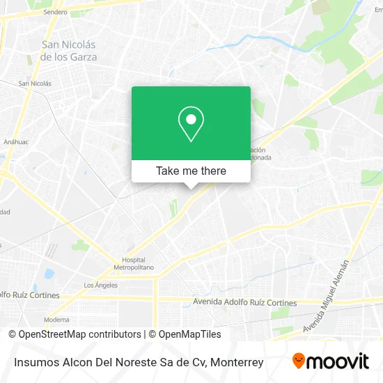 Insumos Alcon Del Noreste Sa de Cv map