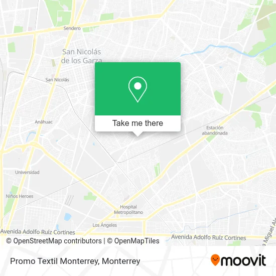 Promo Textil Monterrey map