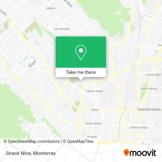 Snack Nice map