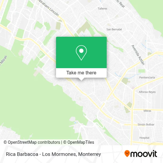 Rica Barbacoa - Los Mormones map