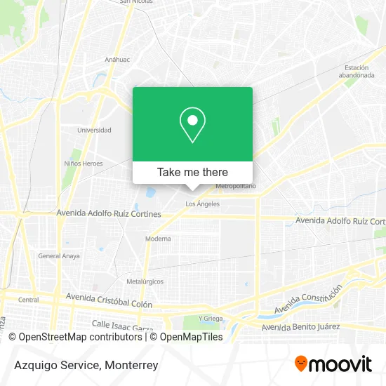 Azquigo Service map