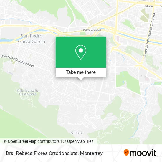 Dra. Rebeca Flores Ortodoncista map