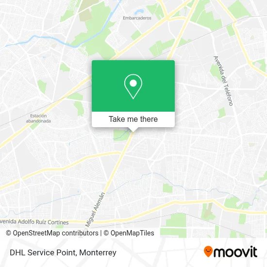 DHL Service Point map