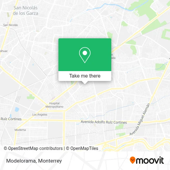 Modelorama map