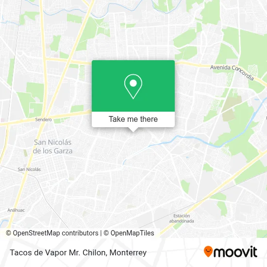 Tacos de Vapor Mr. Chilon map