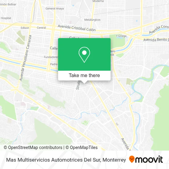 Mas Multiservicios Automotrices Del Sur map