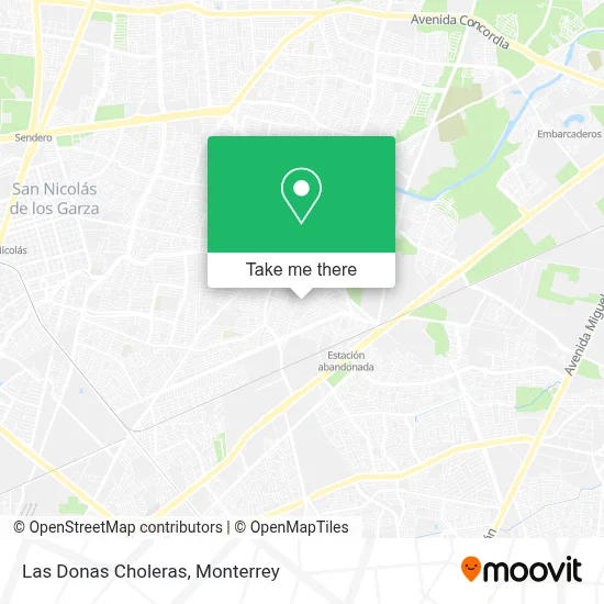 Las Donas Choleras map