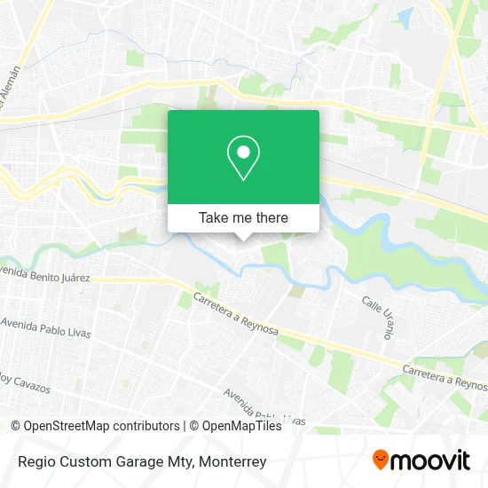 Regio Custom Garage Mty map