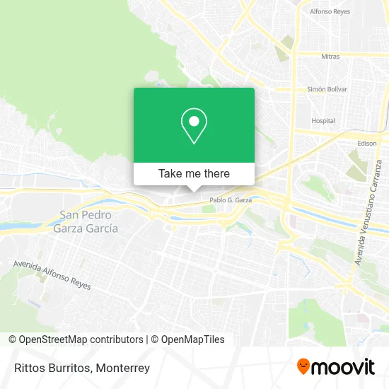 Rittos Burritos map