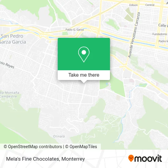 Mela's Fine Chocolates map