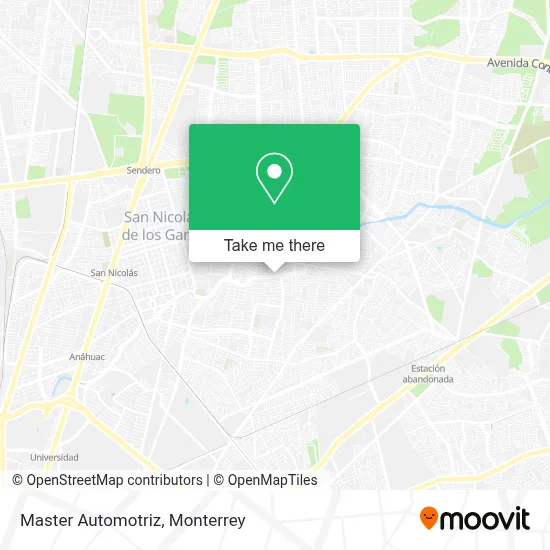 Master Automotriz map