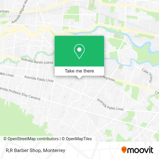 R,R Barber Shop map
