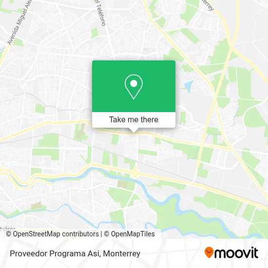 Proveedor Programa Asi map
