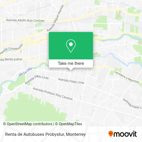 Renta de Autobuses Probystur map