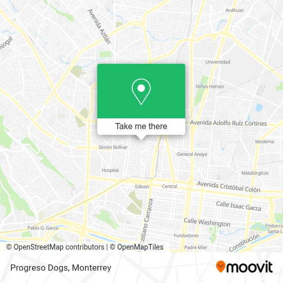 Progreso Dogs map