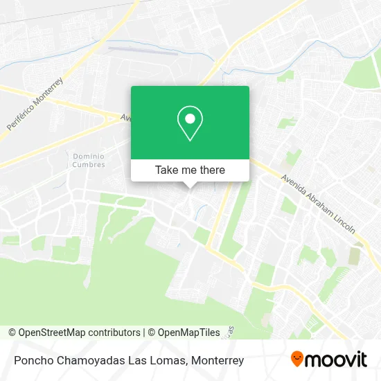 Poncho Chamoyadas Las Lomas map