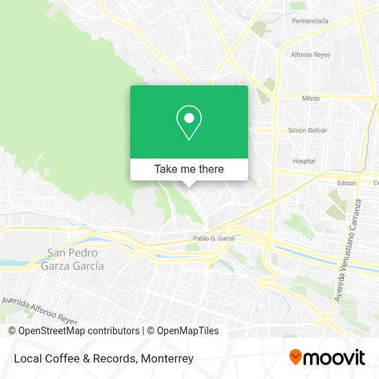 Local Coffee & Records map